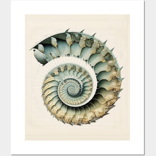 Fibonacci Sequence: Fibonacci Shell Art Posters and Art